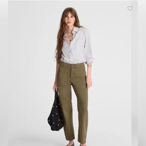 MADEWELL SIZE 26 The Darted Barrel-Leg Utility Pant